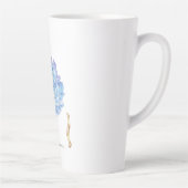 Hydrangea Bloom – Vintage Botanical Flower  カフェラテマグ (右)