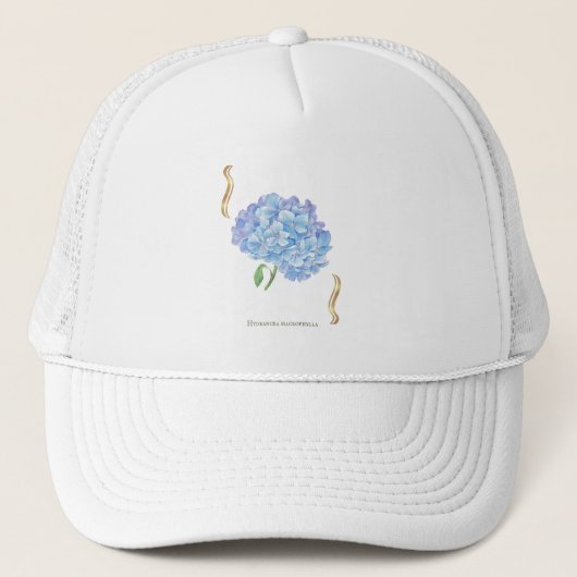 Hydrangea Bloom – Vintage Botanical Flower キャップ (正面)
