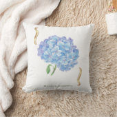 Hydrangea Bloom – Vintage Botanical Flower クッション (ブランケット)