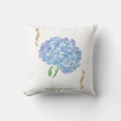 Hydrangea Bloom – Vintage Botanical Flower クッション (正面)