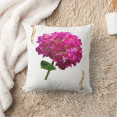 Hydrangea Bloom – Vintage Botanical Fuchsia クッション (ブランケット)