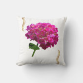 Hydrangea Bloom – Vintage Botanical Fuchsia クッション (正面)