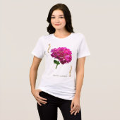 Hydrangea Bloom – Vintage Botanical Fuchsia トライブレンドTシャツ (正面全面)