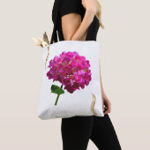 Hydrangea Bloom – Vintage Botanical Fuchsia トートバッグ (クローズアップ)