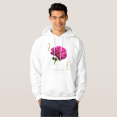 Hydrangea Bloom – Vintage Botanical Fuchsia パーカ (正面フル)