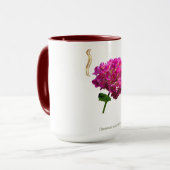 Hydrangea Bloom – Vintage Botanical Fuchsia マグカップ (正面左)