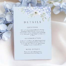 Hydrangea Blue Wedding Details Enclosure Card エンクロージャーカード