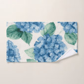 Hydrangea Blues Floral Watercolor Botanical Blooms ハンドタオル (ハンドタオル)