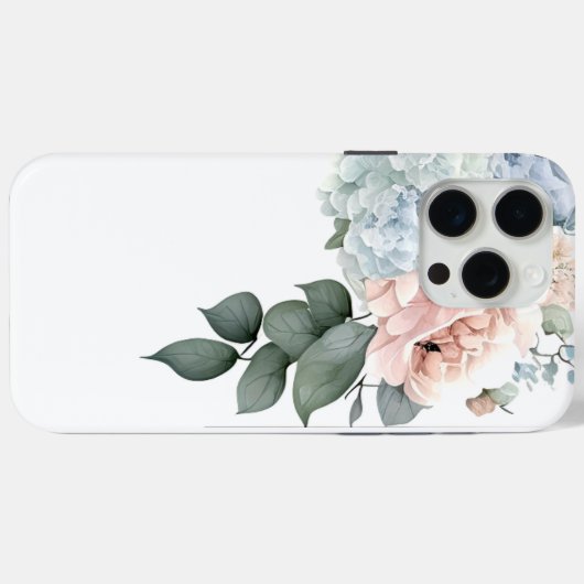 Hydrangea Bouquet On White Case-Mate iPhoneケース (裏面 (横))