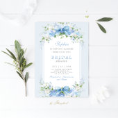 Hydrangea bridal shower invitation 招待状