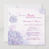 Hydrangea Bridal Shower Invitations 招待状 (正面)