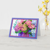 Hydrangea colors & borders II カード (黄色い花)