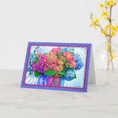 Hydrangea colors & borders III カード (黄色い花)