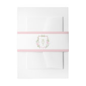 Hydrangea Crest Wedding Monogram 招待状ベリーバンド (正面例)