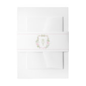 Hydrangea Crest Wedding Monogram Invitation Belly 招待状ベリーバンド (正面例)