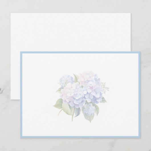 Hydrangea Flat Note Card ノートカード (正面/裏面)