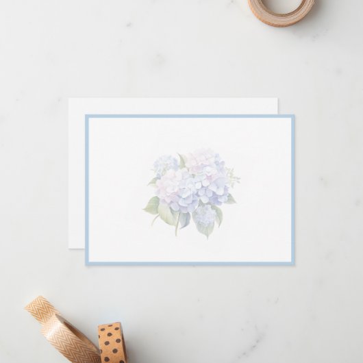 Hydrangea Flat Note Card ノートカード (正面/裏面インサイチュ)