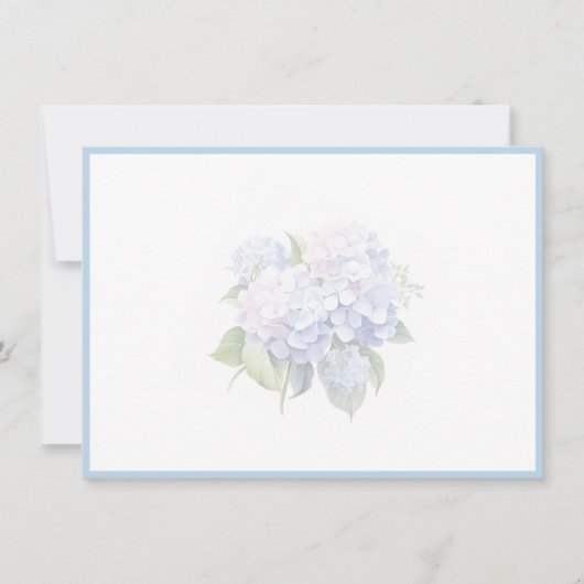 Hydrangea Flat Note Card ノートカード (正面)