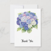 Hydrangea Flat Thank You Card サンキューカード (正面)