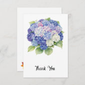 Hydrangea Flat Thank You Card サンキューカード (正面/裏面)