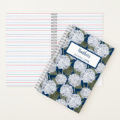 Hydrangea Floral Personalized Journal Notebook ノートブック (内側)