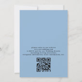 Hydrangea Floral Rustic Elegant QR Code Wedding 招待状 (裏面)