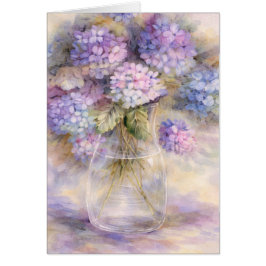 Hydrangea Floral Vase Card | Luxe Botanical