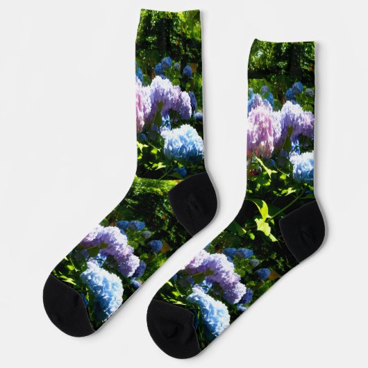 Hydrangea Flower Garden Crew Socks ソックス (左)