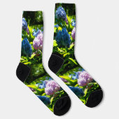 Hydrangea Flower Garden Crew Socks ソックス (右)