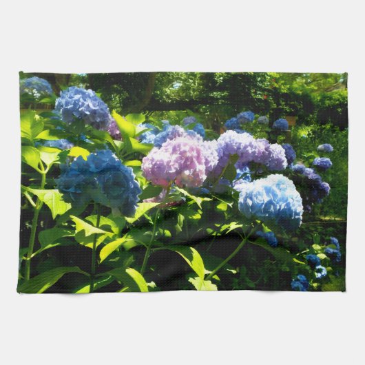 Hydrangea Flower Garden Kitchen Towel キッチンタオル (横)