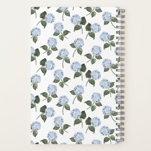 Hydrangea Flower Personalized Journal Notebook ノートブック (裏面)