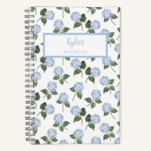 Hydrangea Flower Personalized Journal Notebook ノートブック (正面)