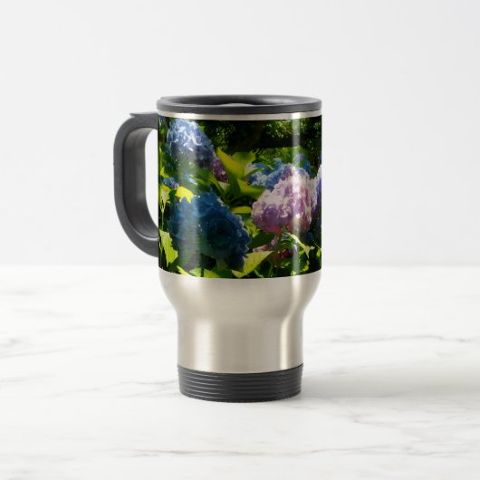 Hydrangea Flower Travel Mug トラベルマグ (正面左)
