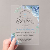 Hydrangea flowers Baptism アクリル招待状 (インサイチュ (ポータブル))