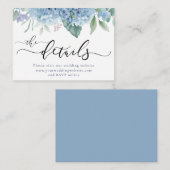 Hydrangea flowers Wedding Website エンクロージャーカード (正面/裏面)