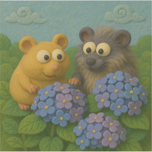 Hydrangea Friends Sticker シール (正面)