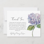 Hydrangea Funeral Thank You Card Bereavement サンキューカード (正面)