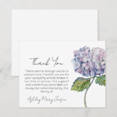 Hydrangea Funeral Thank You Card Bereavement サンキューカード (正面/裏面)