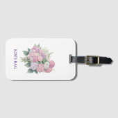 Hydrangea Luggage Tag, personalized ラゲッジタグ (正面横)