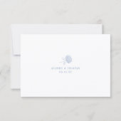 HYDRANGEA Minimalist Wedding QR Code RSVP Card (裏面)