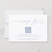 HYDRANGEA Minimalist Wedding QR Code RSVP Card (正面)