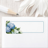 Hydrangea Return Address Label ラベル (インサイチュ)