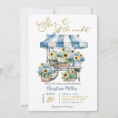 Hydrangea sunflower She's off the Market Bridal 招待状 (正面)