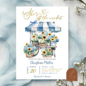 Hydrangea sunflower She's off the Market Bridal 招待状