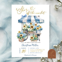 Hydrangea sunflower She's off the Market Bridal 招待状