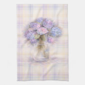 Hydrangea Tea Towel | Pastel Plaid Kitchen Decor キッチンタオル (縦)