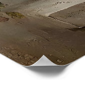 Hydrangea Wall Art Print, Antique Spring Meadow ポスター (角)