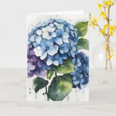Hydrangea - Watercolor flowers カード (黄色い花)
