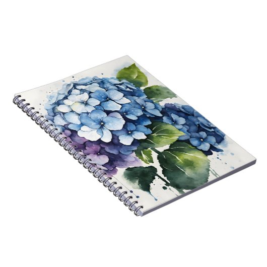 Hydrangea - Watercolor flowers ノートブック (右側)