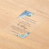 Hydrangea watercolor | wedding  アクリル招待状 (レイダウン)